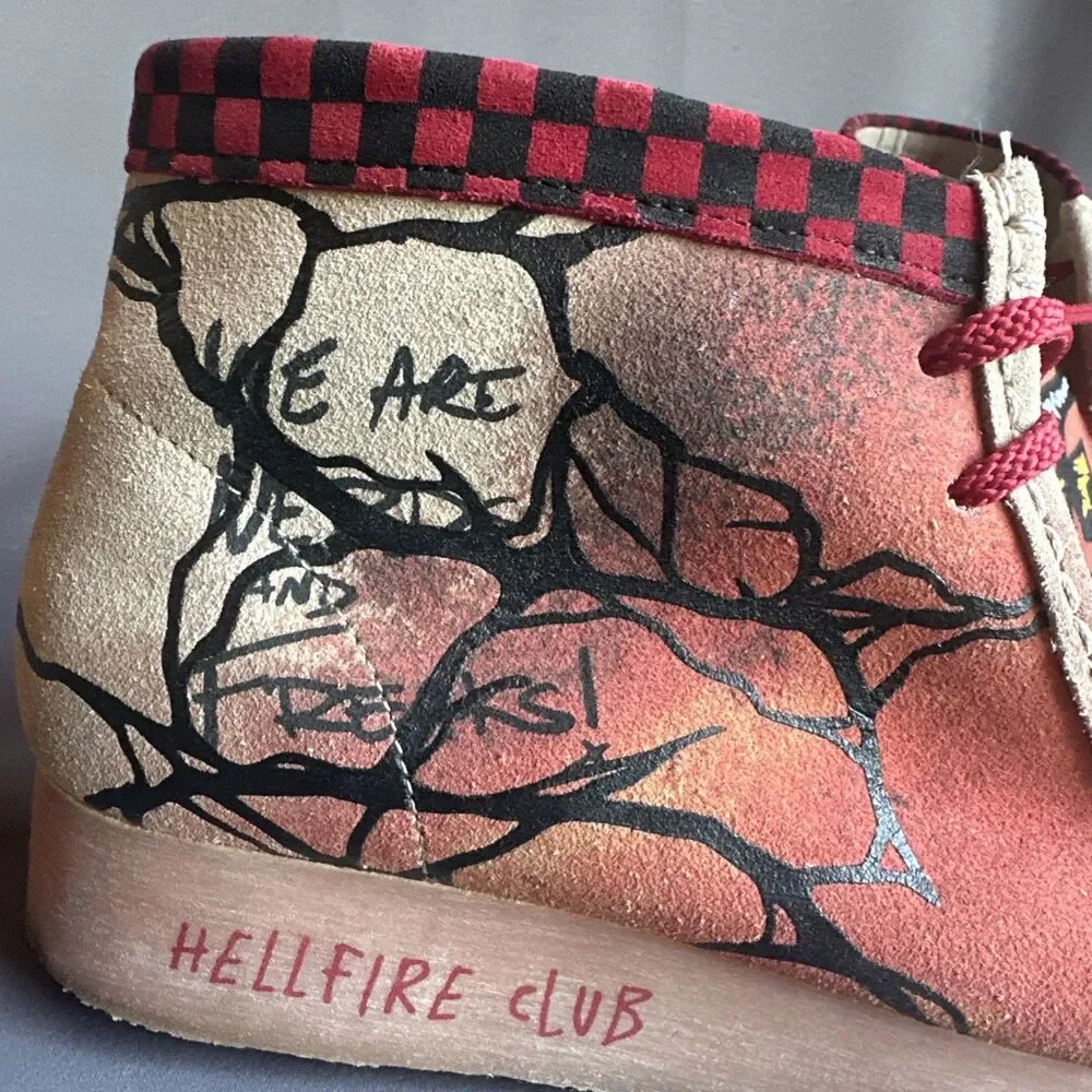 Clarks Wallabee Hellfire Club Chukka 10 M Shoes Boot Stranger Things Men’s Fire